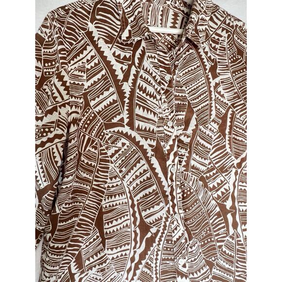 J. McLaughlin 100% Linen Button Front Blouse Shirt Top Size L Casual Work - Picture 4 of 9